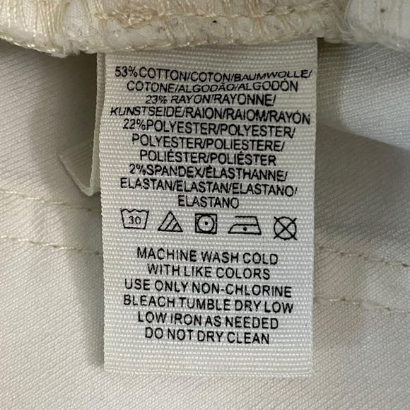 Free People Mid-Rise Skinny Jean Womens 26 White Denim Stretch Ripped Distressed - Picture 10 of 10